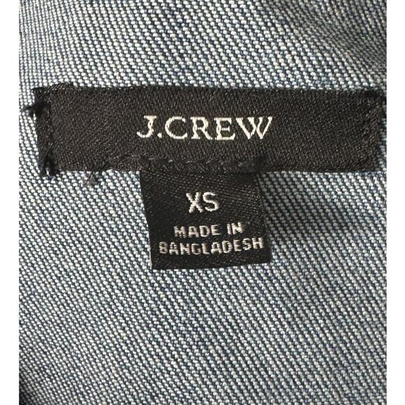 J.Crew Classic Denim Jacket in Medium/Dark Wash Lightning Bolt Design Size XS - Picture 4 of 13